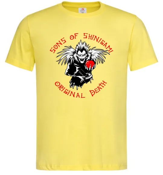 Мужская футболка Death Note Sons of Shinigami Лимонный фото