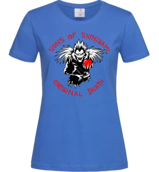Женская футболка Death Note Sons of Shinigami Ярко-синий фото
