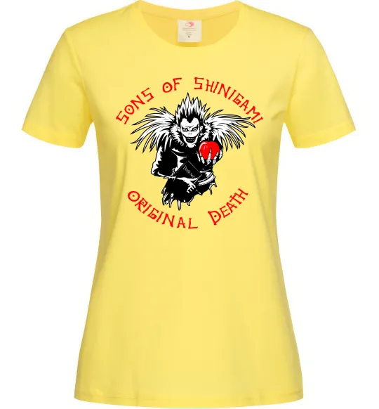 Женская футболка Death Note Sons of Shinigami Лимонный фото