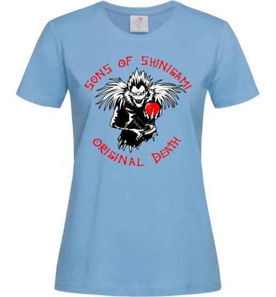 Женская футболка Death Note Sons of Shinigami Голубой фото
