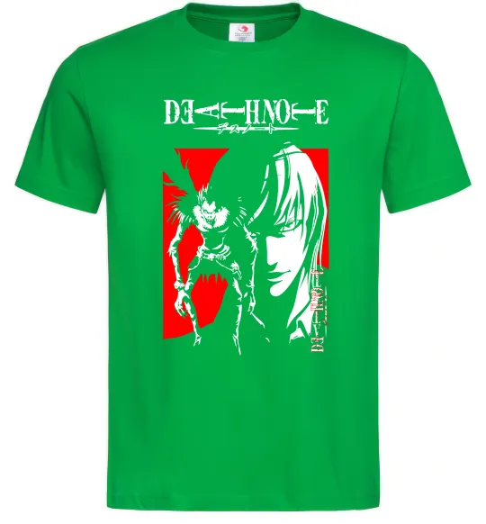 Мужская футболка Death Note Лайт Зеленый фото