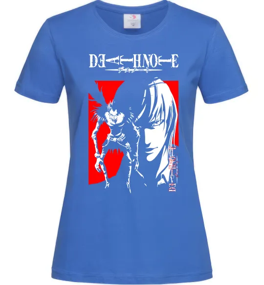 Женская футболка Death Note Лайт Ярко-синий фото