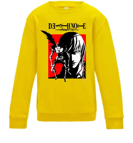 Детский Свитшот Death Note Лайт Солнечно желтый фото