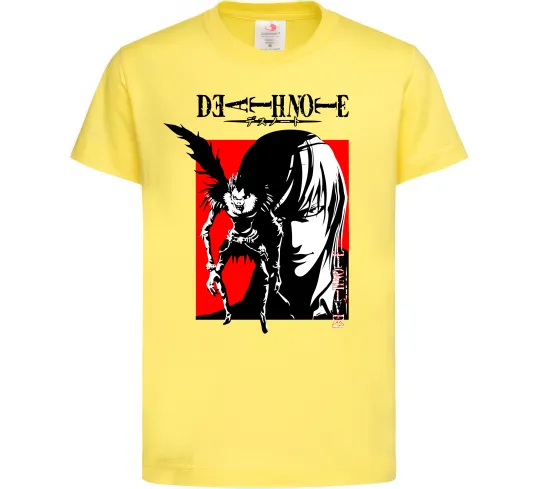 Детская футболка Death Note Лайт Лимонный фото