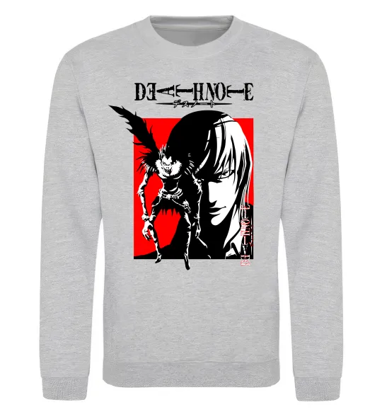 Свитшот Death Note Лайт Серый меланж фото