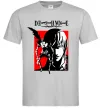 Мужская футболка Death Note Лайт Серый Мужская футболка Death Note Лайт Серый фото