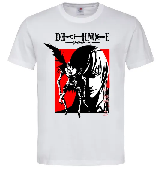 Мужская футболка Death Note Лайт Белый фото