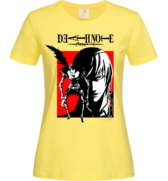 Женская футболка Death Note Лайт Лимонный фото