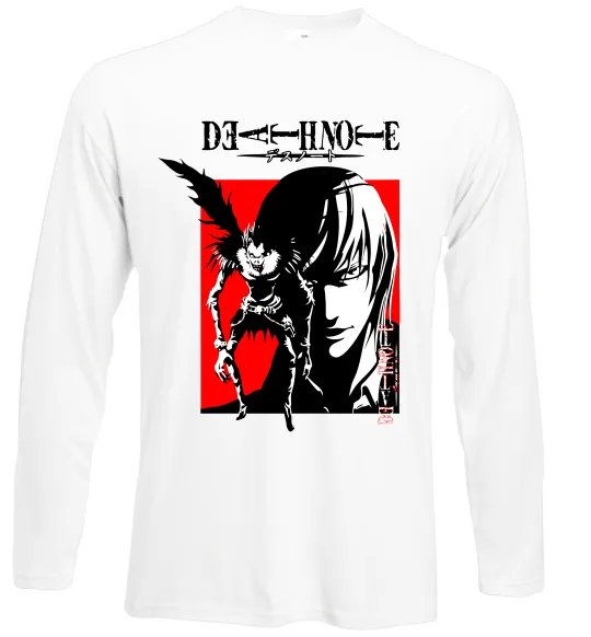 Лонгслив Death Note Лайт Белый фото