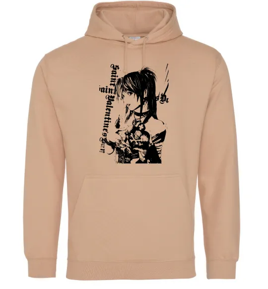 Мужская толстовка (худи) Death Note Міса Амане Песочный фото