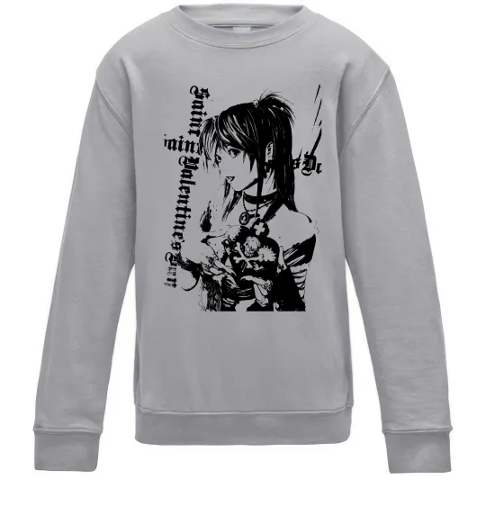 Детский Свитшот Death Note Міса Амане Серый меланж фото