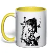 Чашка с цветной ручкой Death Note Міса Амане Солнечно желтый фото