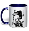 Чашка с цветной ручкой Death Note Міса Амане Глубокий темно-синий фото