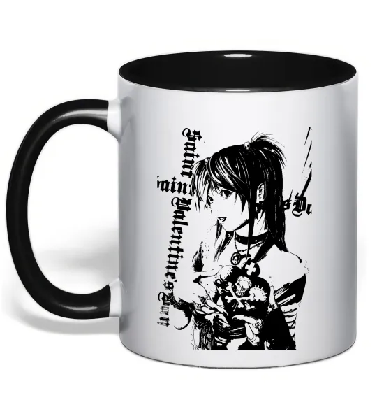 Чашка с цветной ручкой Death Note Міса Амане Черный фото