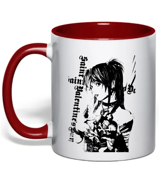 Чашка с цветной ручкой Death Note Міса Амане Красный фото