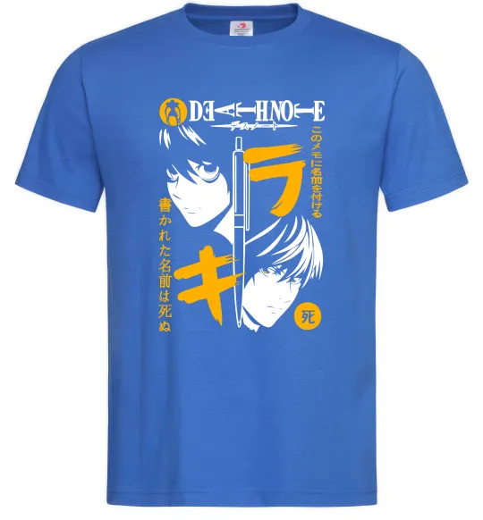 Мужская футболка Death Note персонажі Ярко-синий фото