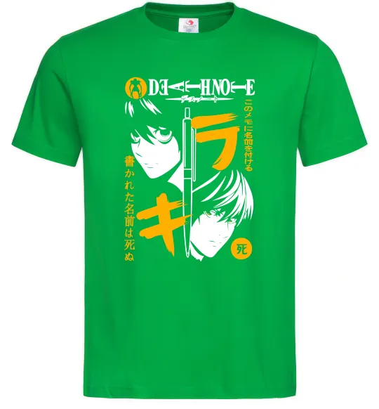 Мужская футболка Death Note персонажі Зеленый фото