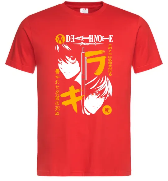 Мужская футболка Death Note персонажі Красный фото