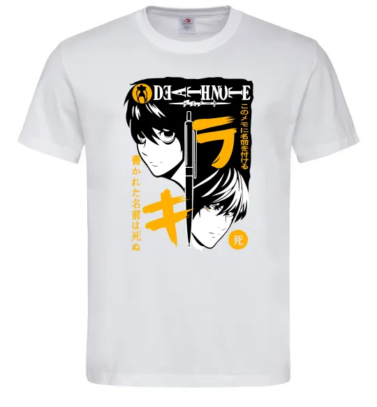 Мужская футболка Death Note персонажі Белый фото