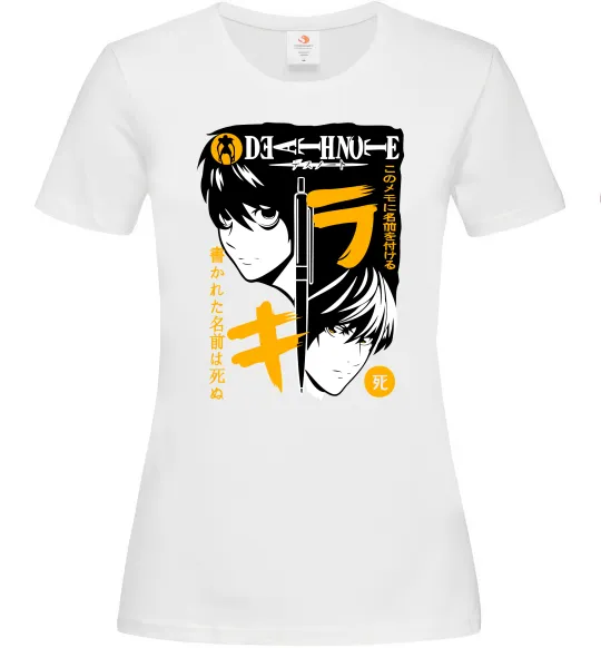 Женская футболка Death Note персонажі Белый фото