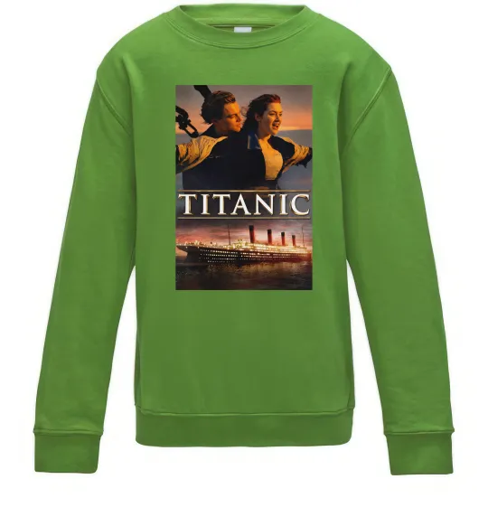 Детский Свитшот Титанік Джек та Роза Лаймовый фото