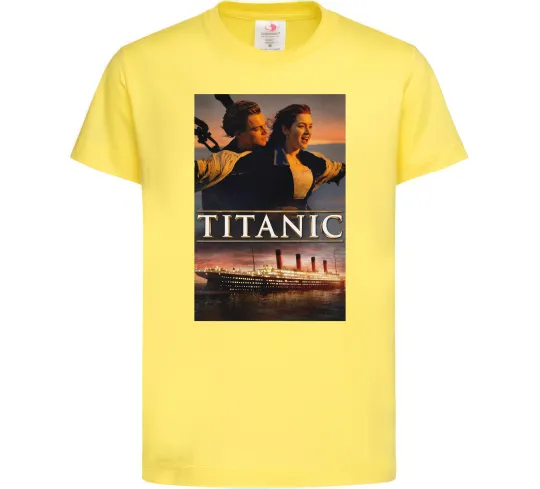 Детская футболка Титанік Джек та Роза Лимонный фото