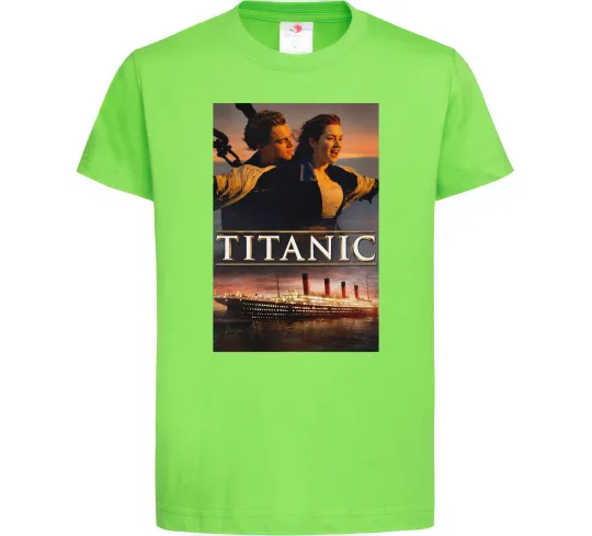 Детская футболка Титанік Джек та Роза Лаймовый фото