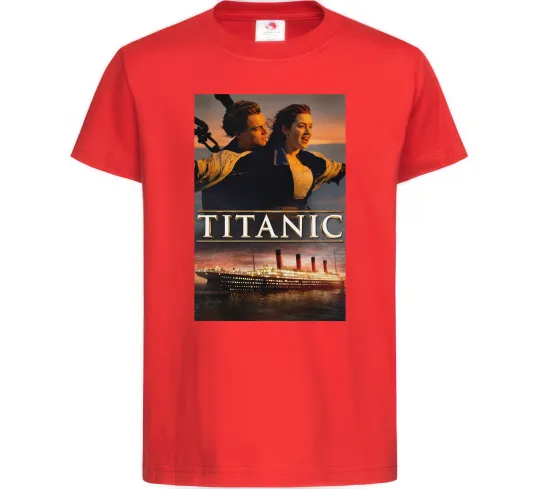 Детская футболка Титанік Джек та Роза Красный фото