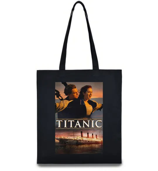 Эко-сумка Титанік Джек та Роза Черный фото