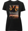 Женская премиум футболка Титанік Джек та Роза Черный Женская премиум футболка Титанік Джек та Роза Черный фото