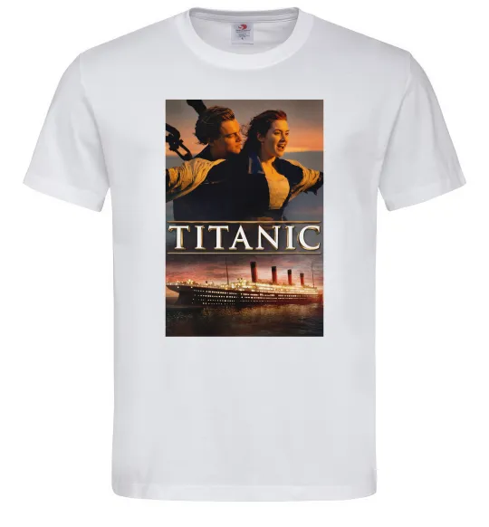 Мужская футболка Титанік Джек та Роза Белый фото