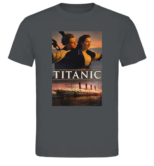 Мужская футболка Титанік Джек та Роза Графит фото