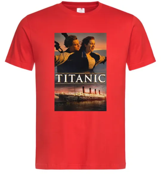 Мужская футболка Титанік Джек та Роза Красный фото