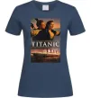 Женская футболка Титанік Джек та Роза Темно-синий Женская футболка Титанік Джек та Роза Темно-синий фото