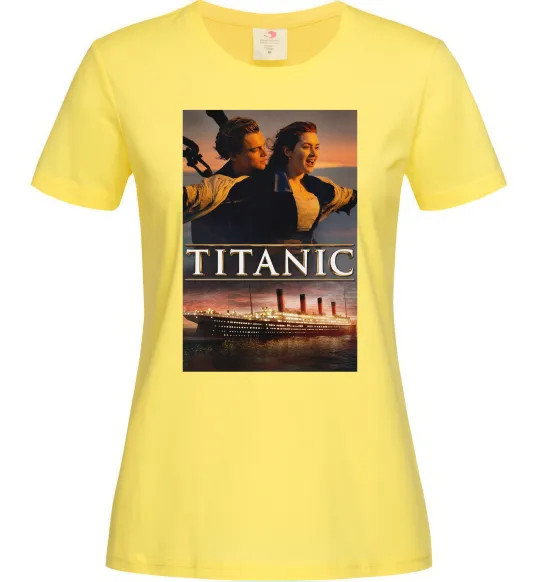 Женская футболка Титанік Джек та Роза Лимонный фото