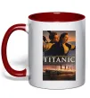 Чашка с цветной ручкой Титанік Джек та Роза Красный Чашка с цветной ручкой Титанік Джек та Роза Красный фото