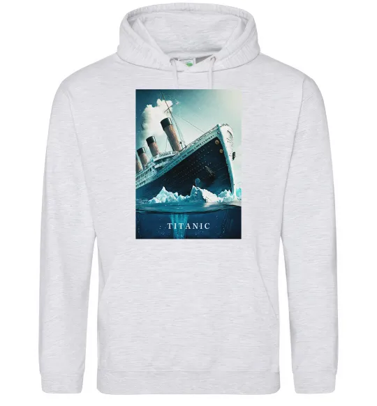 Женская толстовка (худи) Titanic тоне Серый меланж фото