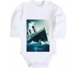 Дитячий бодік Titanic Jack and Rose Білий фото