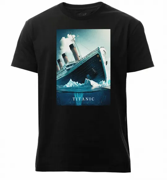 Мужская премиум футболка Titanic тоне Черный фото