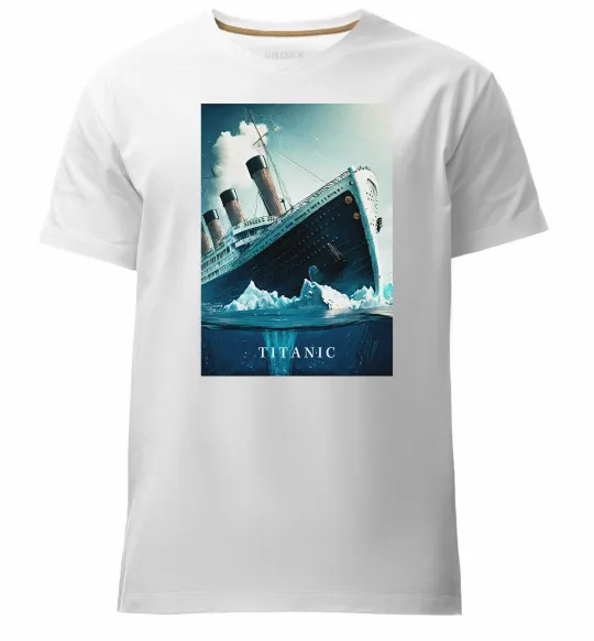 Мужская премиум футболка Titanic тоне Белый фото