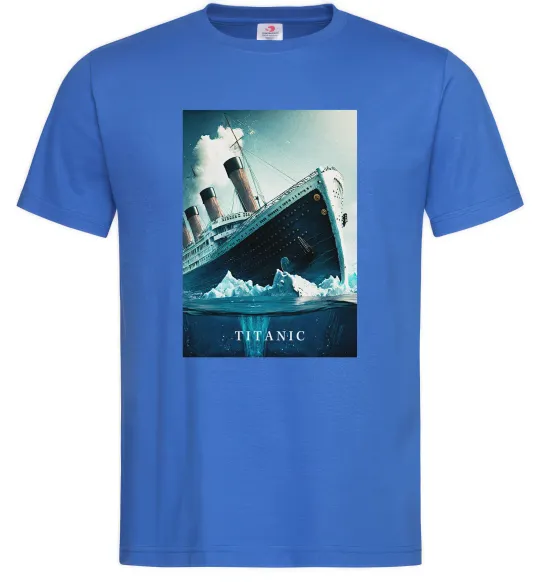 Мужская футболка Titanic тоне Ярко-синий фото