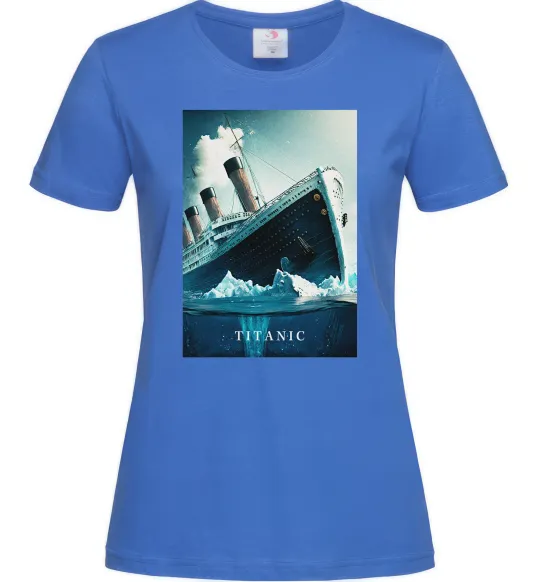 Жіноча футболка Titanic тоне Яскраво-синій фото