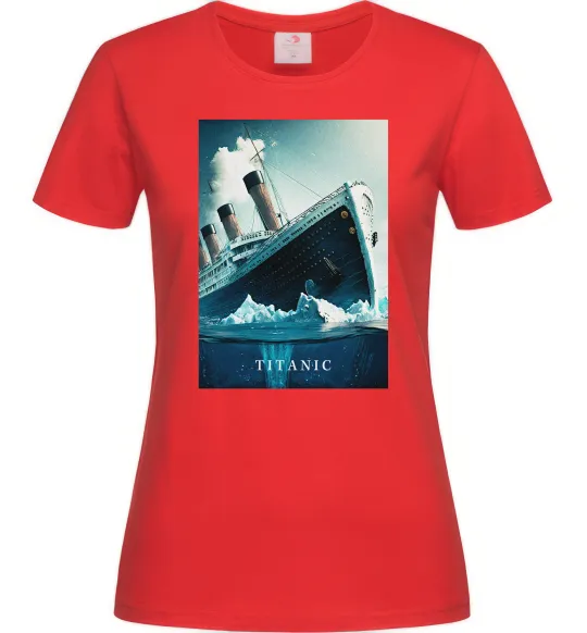 Жіноча футболка Titanic тоне Червоний фото