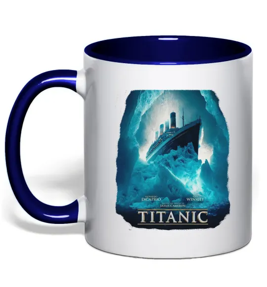 Чашка с цветной ручкой Титанік постер Глубокий темно-синий фото