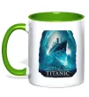Чашка с цветной ручкой Титанік постер Зеленый фото