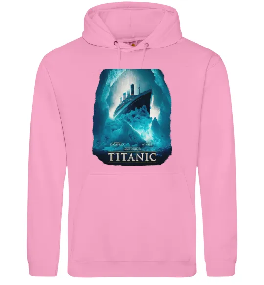 Чоловіча толстовка (худі) Титанік постер Рожевий фото