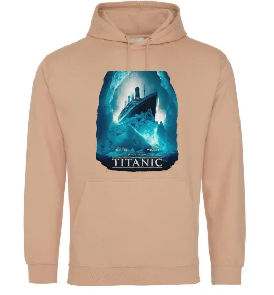 Мужская толстовка (худи) Титанік постер Песочный фото