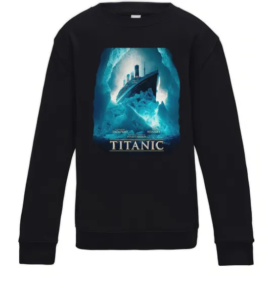 Детский Свитшот Титанік постер Черный фото