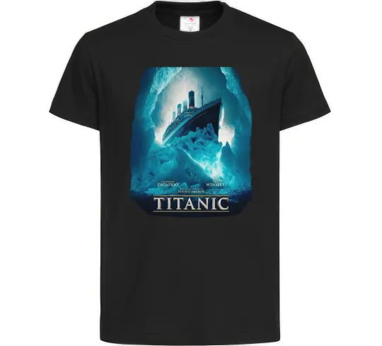 Детская футболка Титанік постер Черный фото