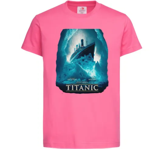 Детская футболка Титанік постер Ярко-розовый фото
